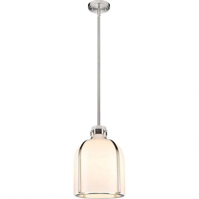 Pearson Brushed Nickel 1-Light LED Pendant with Glass Shade