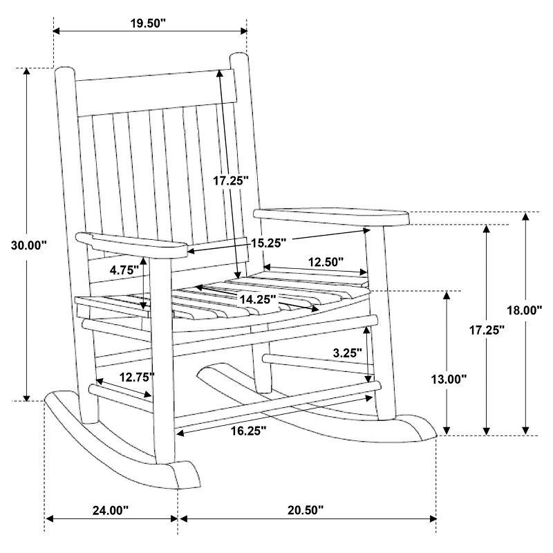 Annie Solid Wood Slat Back Youth Rocking Accent Chair - Coaster