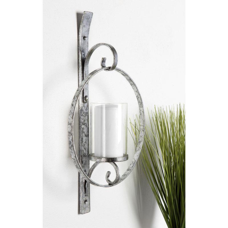 Kate and Laurel Doria Metal Wall Candle Holder Sconce