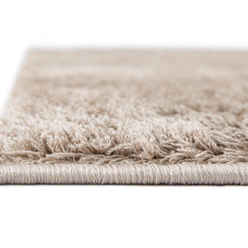 Unique Loom 4' 1 x 6' 1 Taupe Studio Solid Shag Sky Area Rug