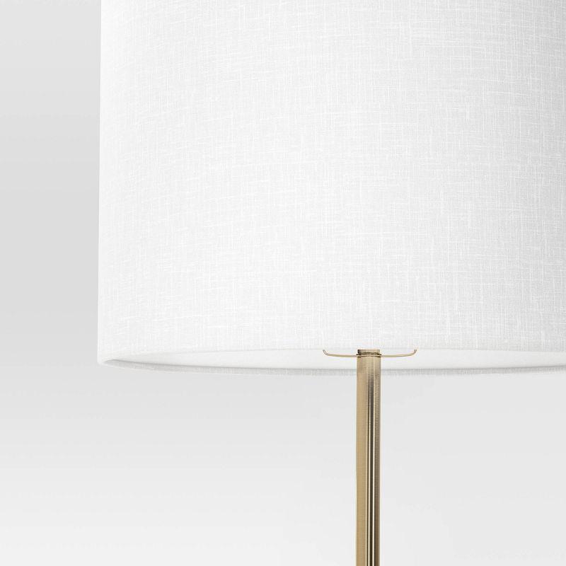 60"x20.5" Floor Lamp with Marble Table - Threshold™: Modern Standing Lamp with Polyester Shade