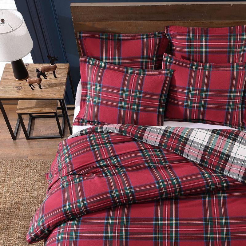 Spencer Plaid Flannel Duvet Cover Set - Levtex Home