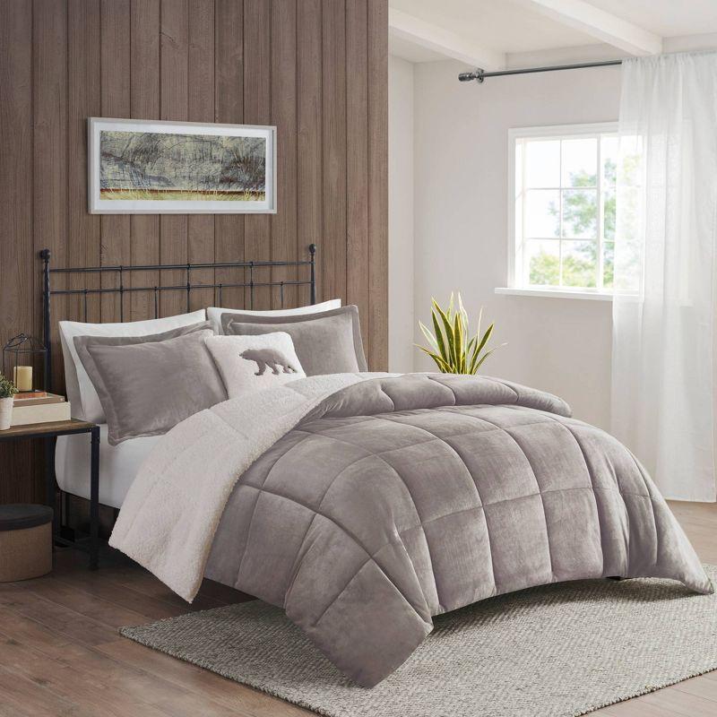 Woolrich Alton Plush to Faux Shearling Down Alternative Comforter Set