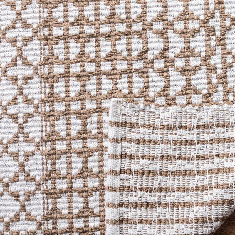 Coastal Charm Taupe & Ivory Cotton Flatweave 5' x 8' Rug