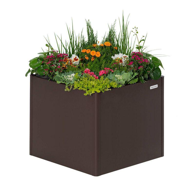 Modern 32" Tall Metal Outdoor Long Planter Box