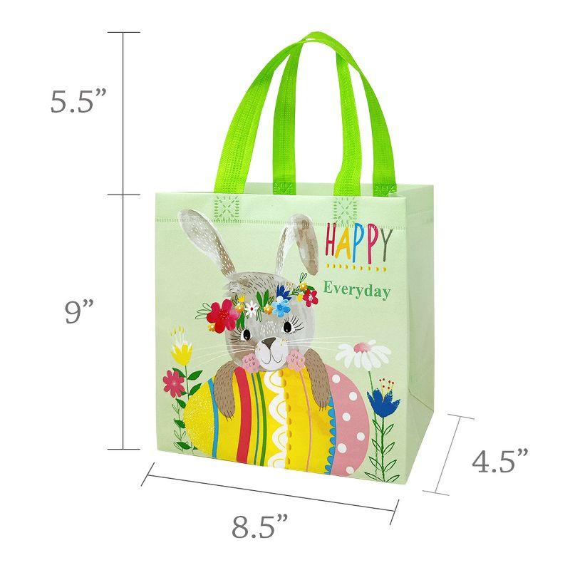 Wrapables Non-woven Easter Gift Bags, Easter Treat Bags for Egg Hunt (Set of 8) Bunnies