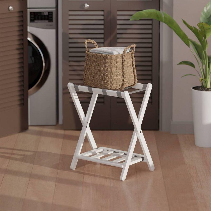 Folding Wood Luggage Rack