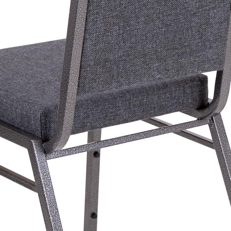 Dark Gray Fabric and Steel Stacking Banquet Chair