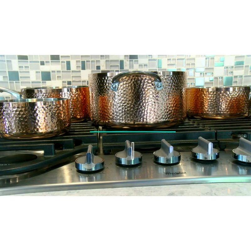 BergHOFF BergHOFF Vintage 10 Piece Hammered Copper Cookware Set