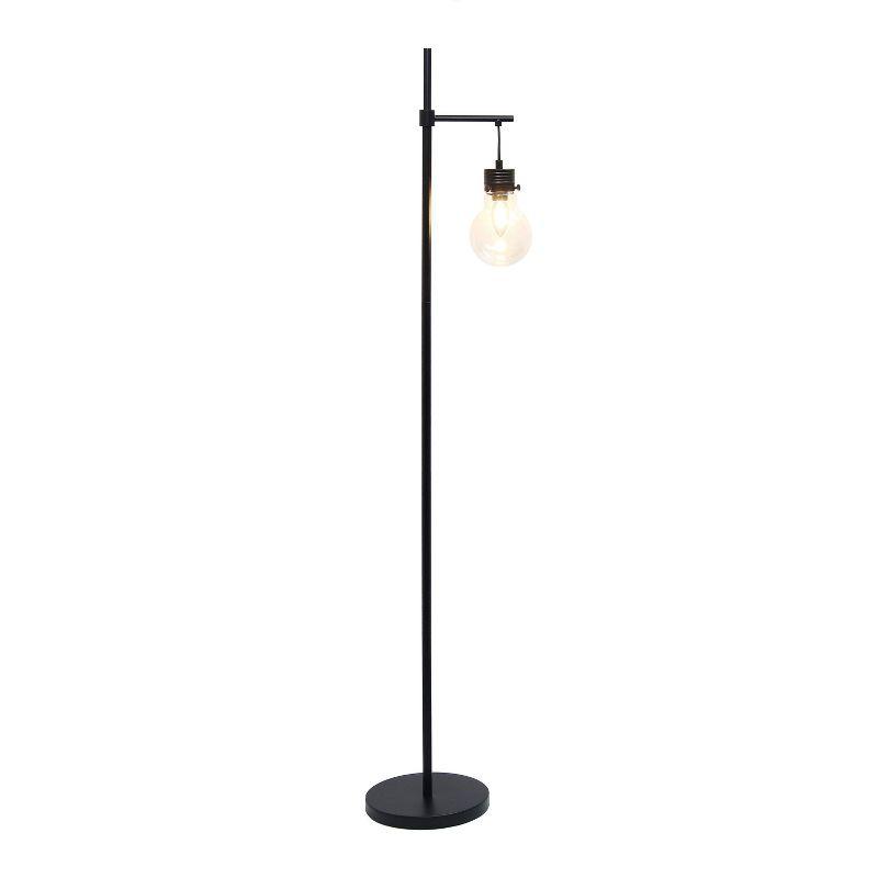 Beacon Floor Lamp with Glass Shade Black - Lalia Home: Modern Standing Light for Living Room, UL Listed, Metal Body