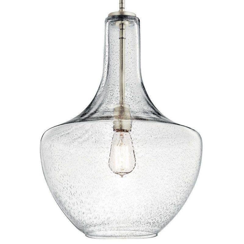 1 - Light Brushed Nickel Teardrop Pendant