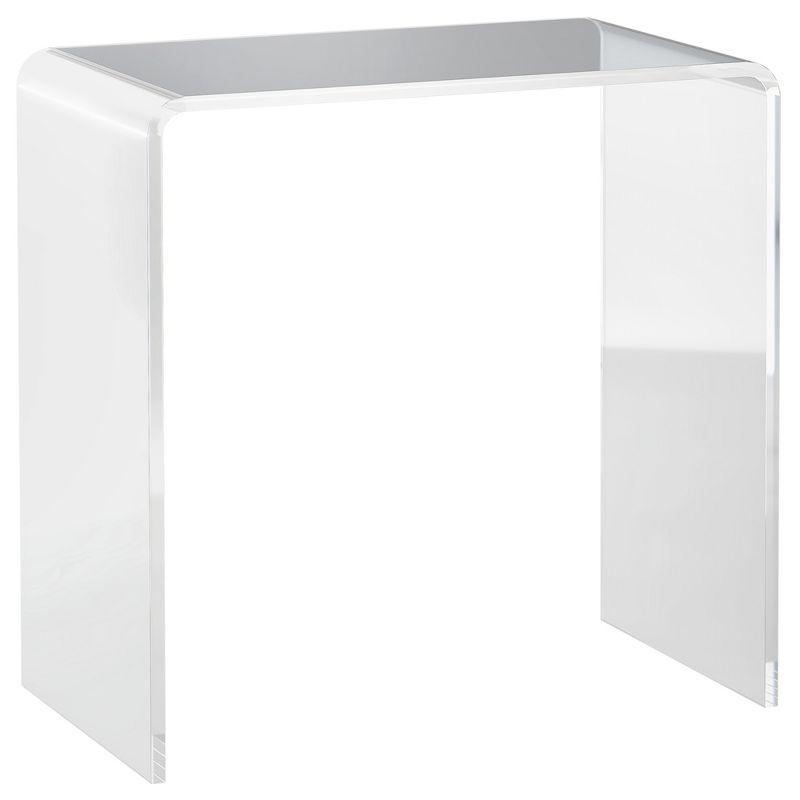 Clear Acrylic Waterfall Rectangular Side Table