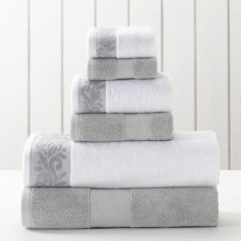 Modern Threads Modern Threads 600 GSM 6-Piece Towel Set with Filgree Jacquard Border