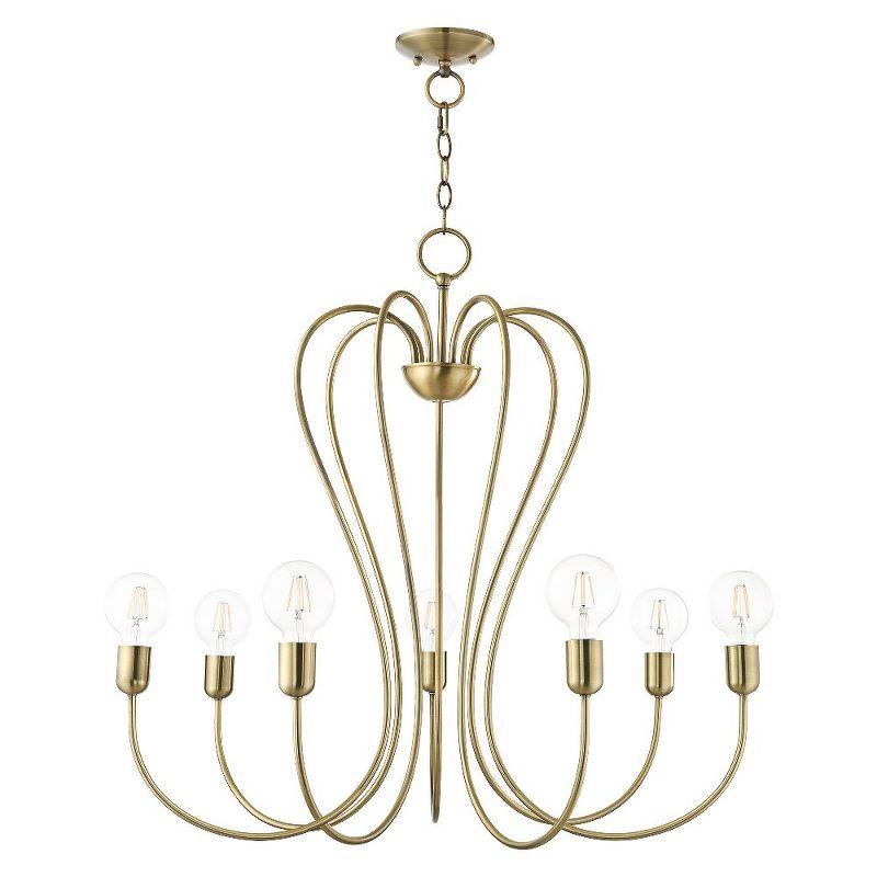 Livex Lighting Lucerne 7 - Light Chandelier in  Antique Brass