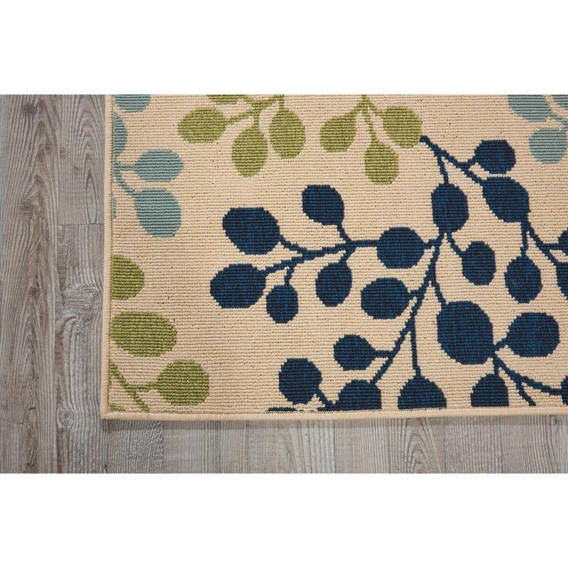 Nourison Caribbean Ivory Indoor/Outdoor Area Rug CRB01 2'3" x 7'6"