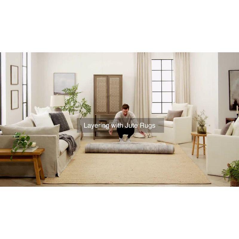 Nourison Washable Jute 7'10" x 9'10" Natural Modern Indoor Rug