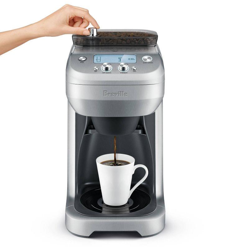 Stainless Steel 12-Cup Programmable Coffee Maker with Built-in Grinder