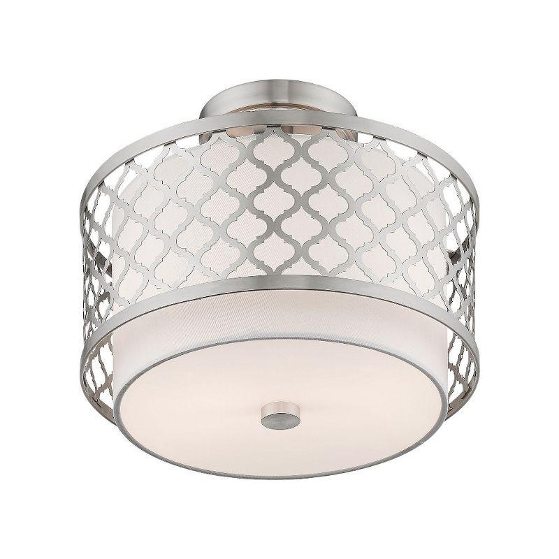 Livex Lighting Arabesque 2 - Light Semi-Flush Mount in  Brushed Nickel