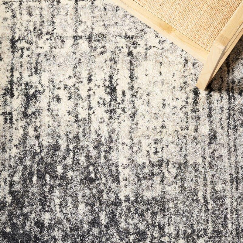 Retro RET2770 Power Loomed Indoor Runner Rug - Black/Light Grey - 2'3"x9' - Safavieh.