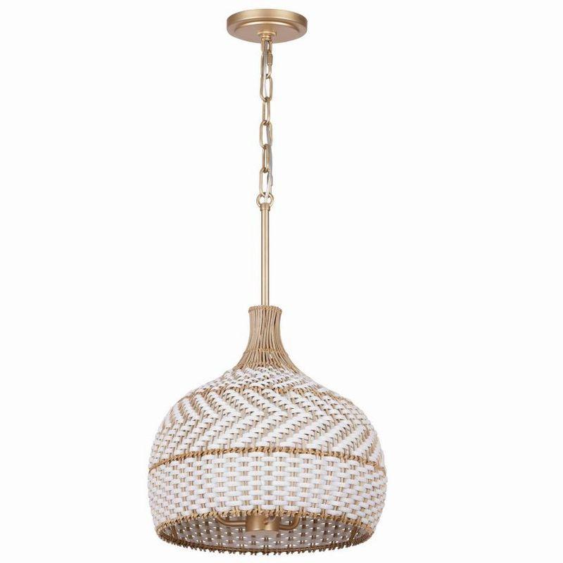 Crystorama Lighting Zanzibar 3 - Light Pendant in  Soft Gold