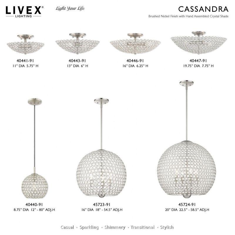 Livex Lighting Cassandra 1 - Light Pendant in  Brushed Nickel