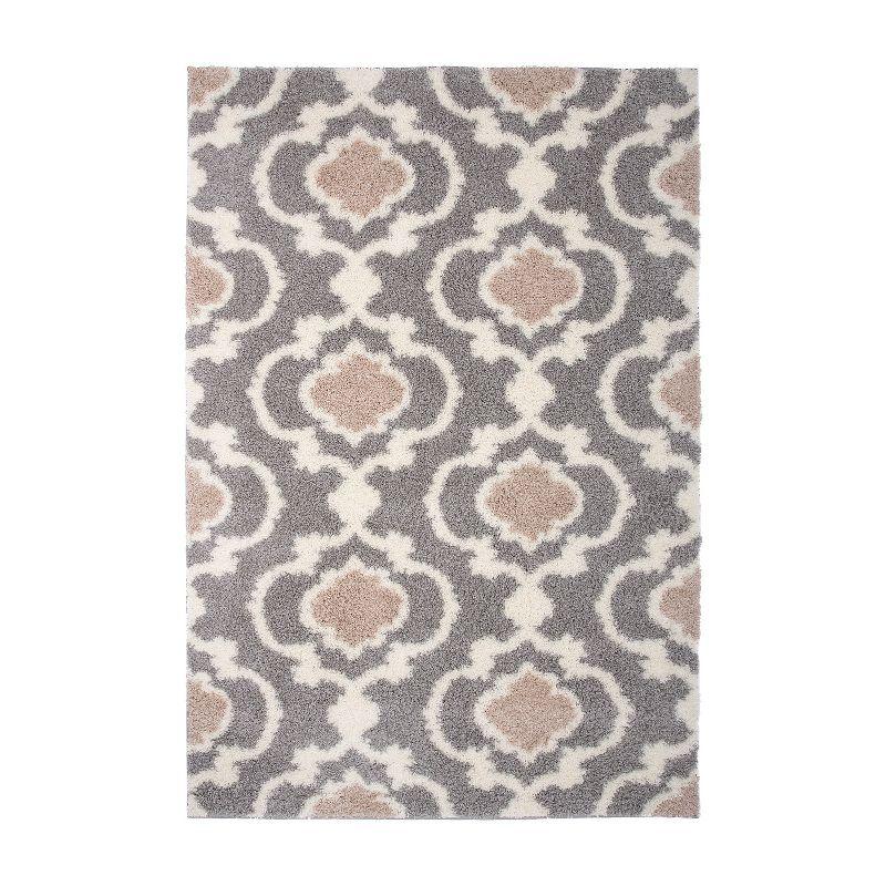 World Rug Gallery Cozy Moroccan Trellis Shag Area Rug