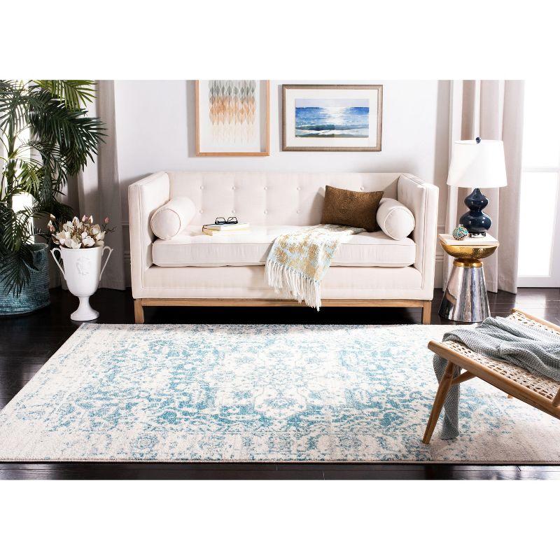 Madison MAD603 Power Loomed Indoor Area Rug - Teal/Ivory - 5'3"x7'6" - Safavieh