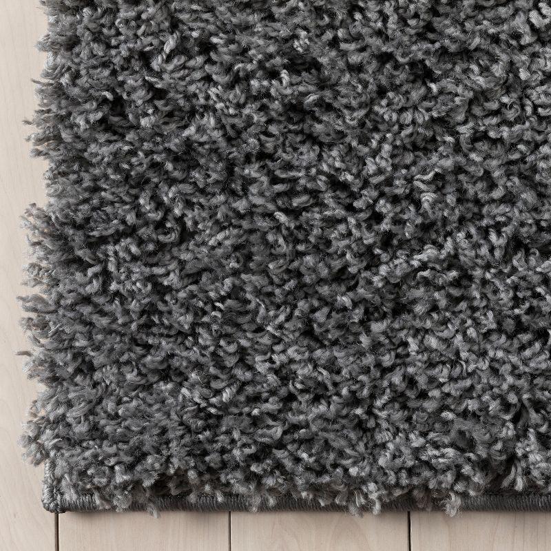 Well Woven Elle Basics Emerson Shag Textured 5'3" x 7'3" Dark Grey Area Rug