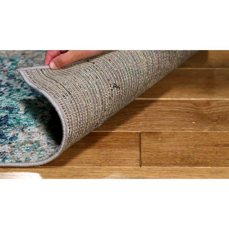 Metro-Mod Chic Blue/Grey Hand-Knotted Runner Rug - Easy Care 2'2" x 10'