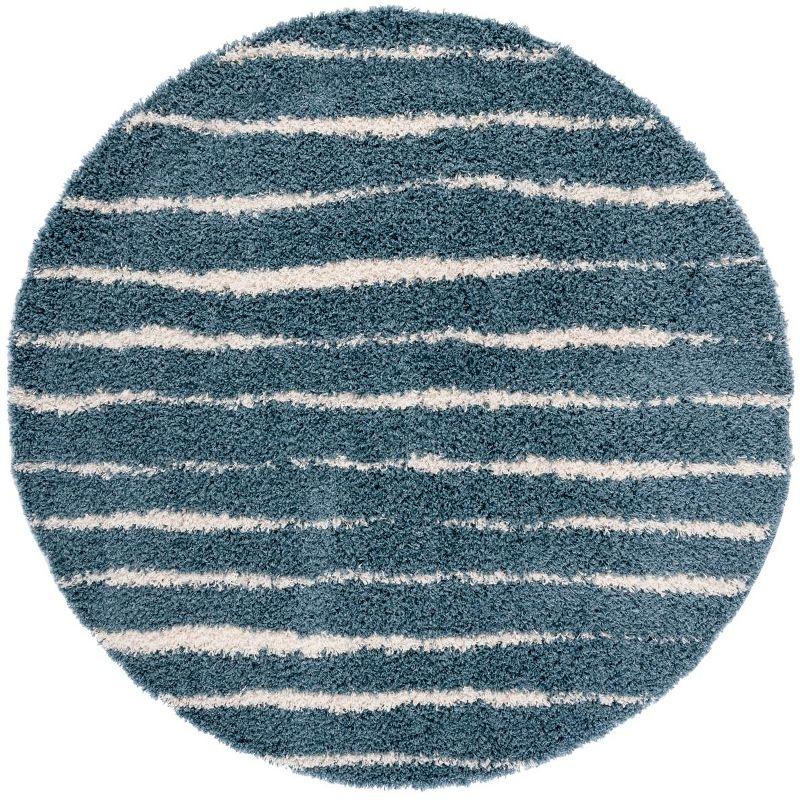 Breakwater Bay Evgeniy Venus Shag 600 Performance Striped Rug