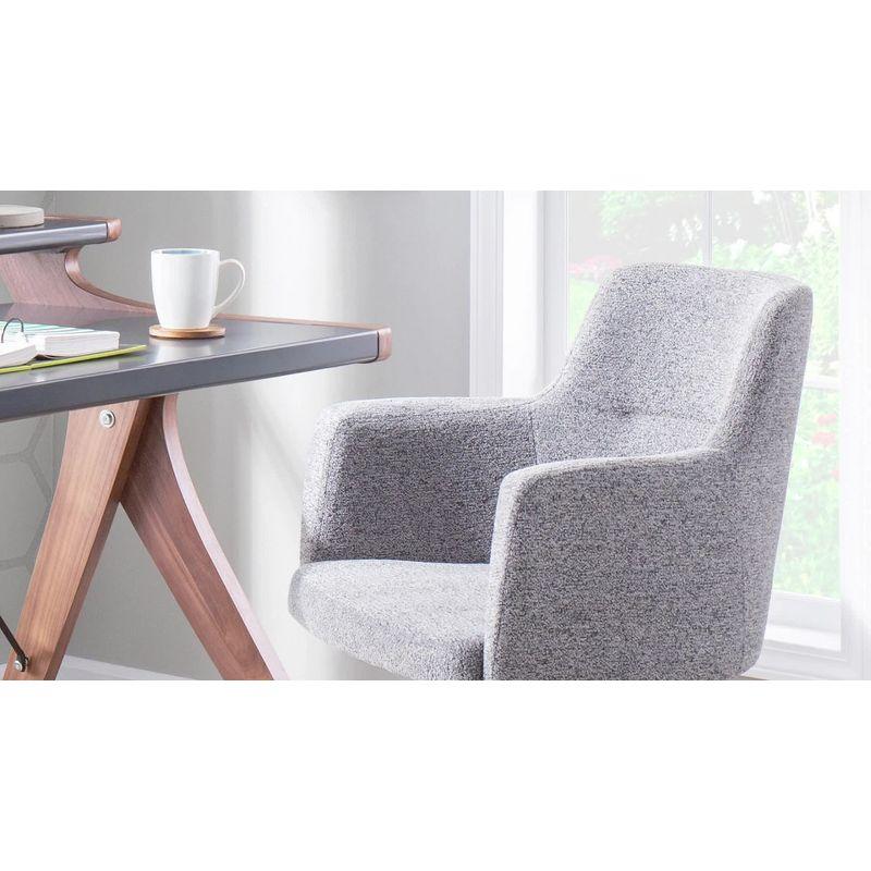 Set of 2 Andrew PU Leather/Steel Dining Chairs Black/Camel - LumiSource: Upholstered, Foam-Filled, Spot Clean