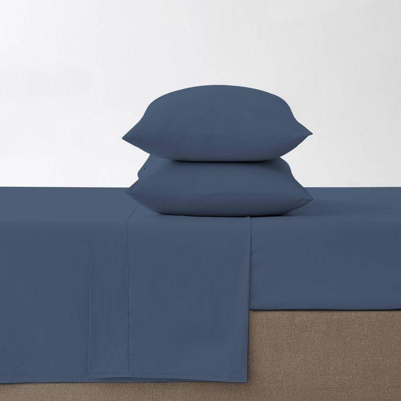 Color Sense 100% Cotton Lightweight Percale Weave Sheet Set