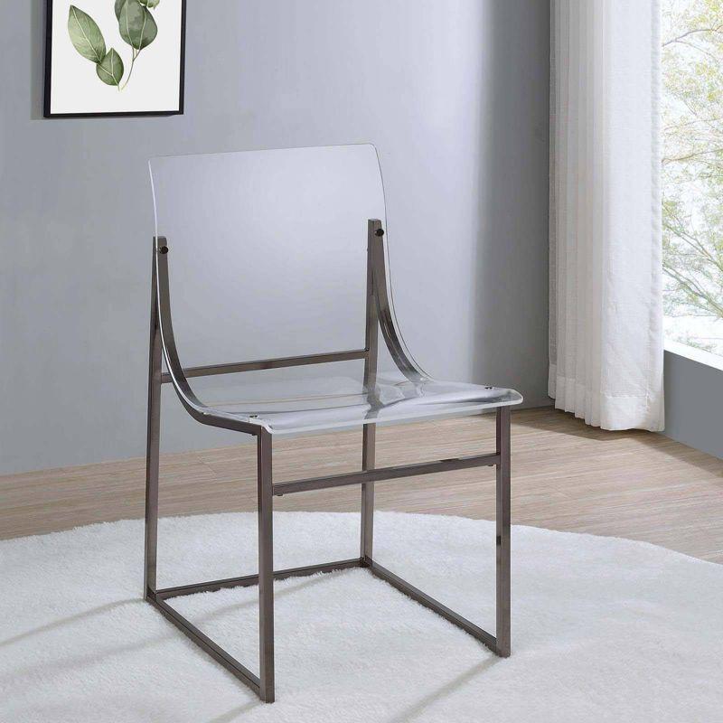 Coaster Set of 2 Adino Modern Acrylic Dining Side Chairs