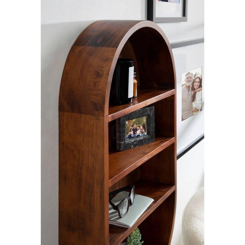 Minx Oval Solid Mango Wood Accent Wall Shelf