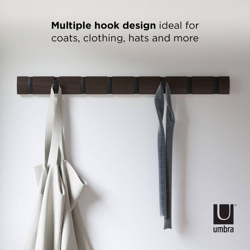 Flip 8 - Hook Solid Wood Coat Rack