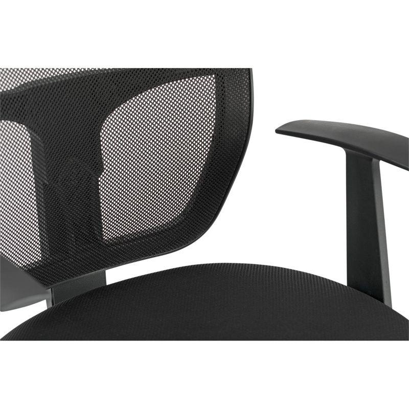 Riviera Drafting Chair - Black: Mesh Back, Adjustable Height, Footring, Home Office & Studio Comfort