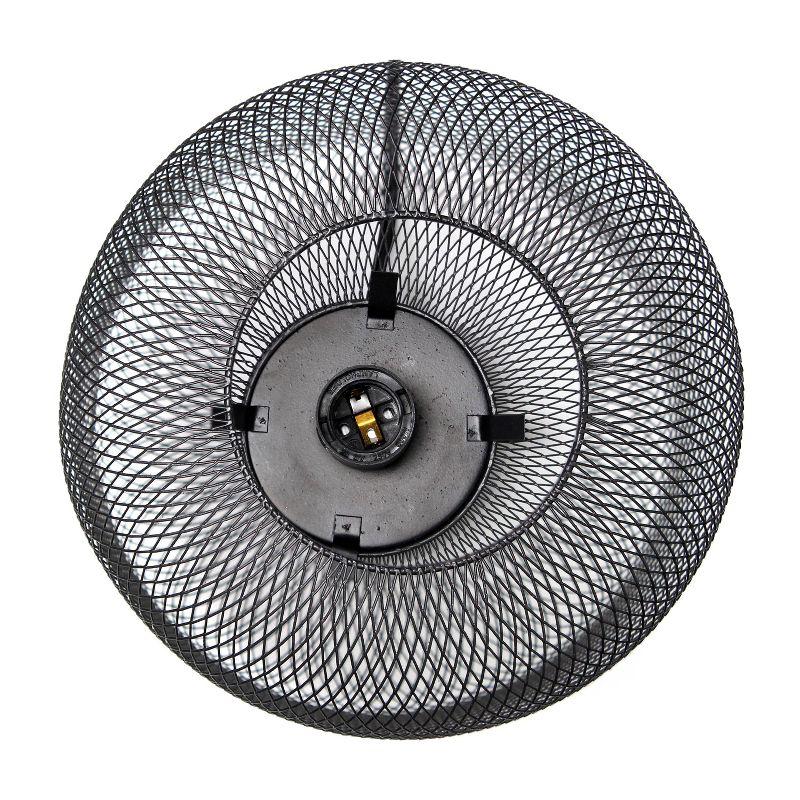 Metal Mesh Industrial Table Lamp Black - Simple Designs: ETL Listed, No Assembly Required