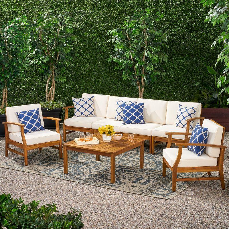 Highland Dunes Hulda 7 Piece Sectional Seating Group with Cushions