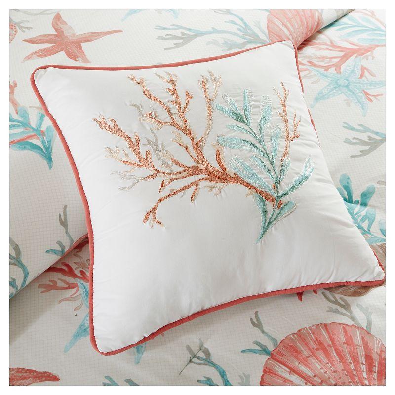 California King Coral Cotton Coastal Comforter Set