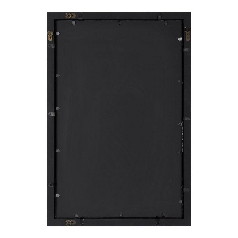 24" x 36" Audubon Rectangle Wall Mirror Black - Kate & Laurel: Modern Farmhouse Style, Iron Detail