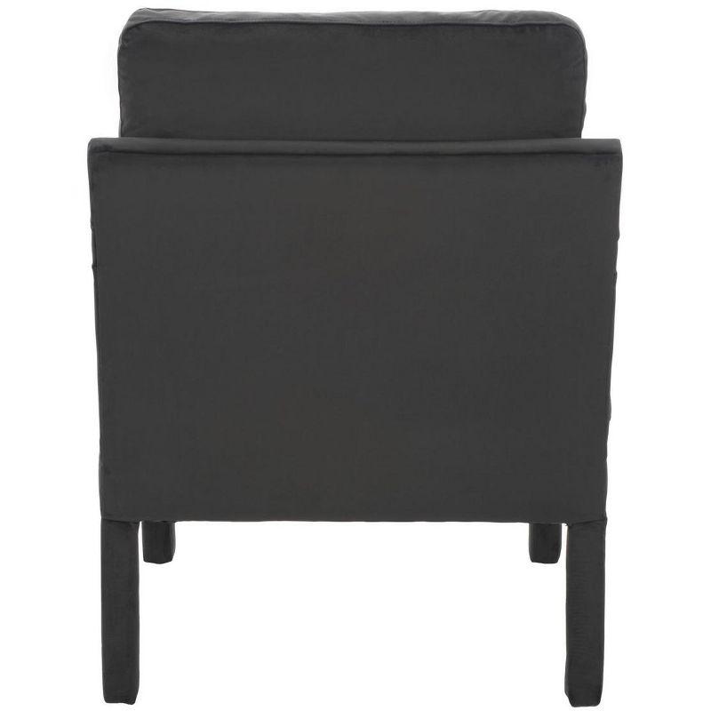 Genoa Upholstered Arm Chair - Black Velvet - Safavieh.