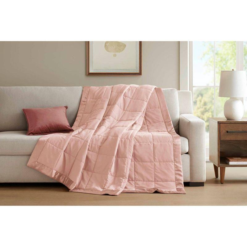 Lightweight Down Alternative Blanket with Satin Trim