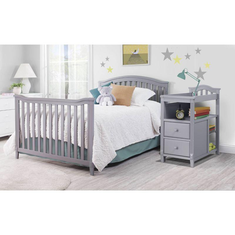 Sorelle Berkley Crib & Changer Standard Full-Sized Crib Gray