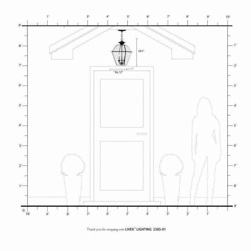 Livex Lighting Westover 3 - Light Pendant in  Antique Brass