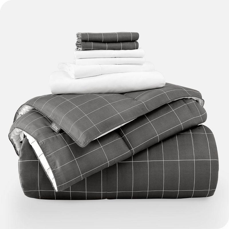 Double Brushed Bed in a Bag Comforter Set by Bare Home