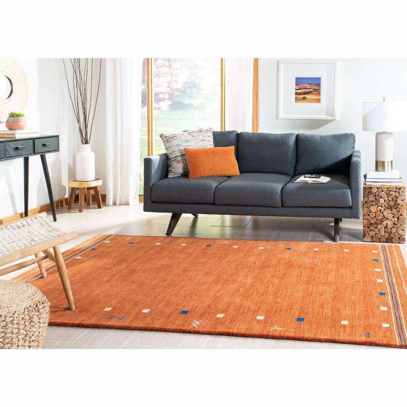 Himalaya HIM563 Hand Loomed Indoor Area Rug - Rust - 6'x6' - Safavieh