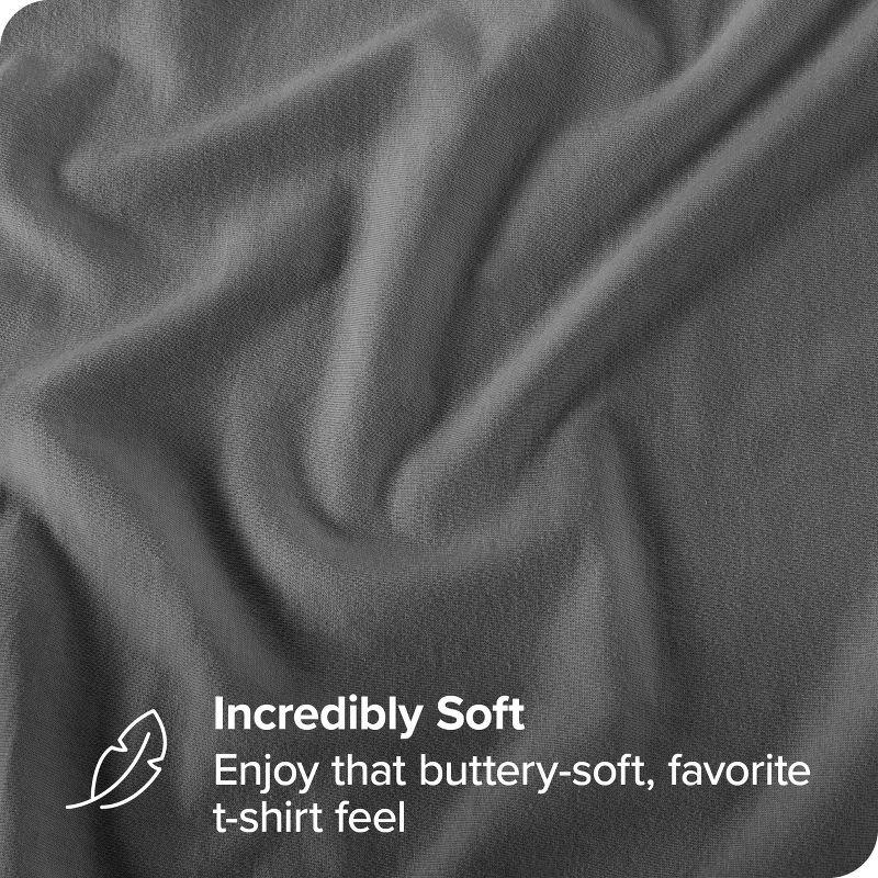 Bare Home Organic 100% Cotton Jersey Knit Fitted Sheet