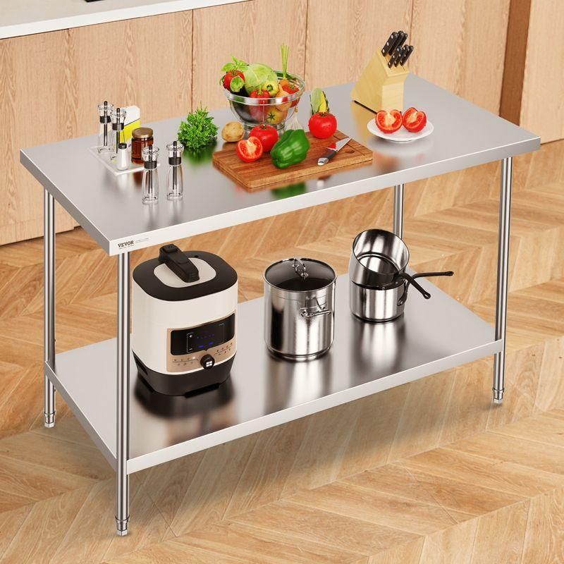 VEVOR VEVOR Stainless Steel 60'' L x 30'' W x 34'' H Work Table