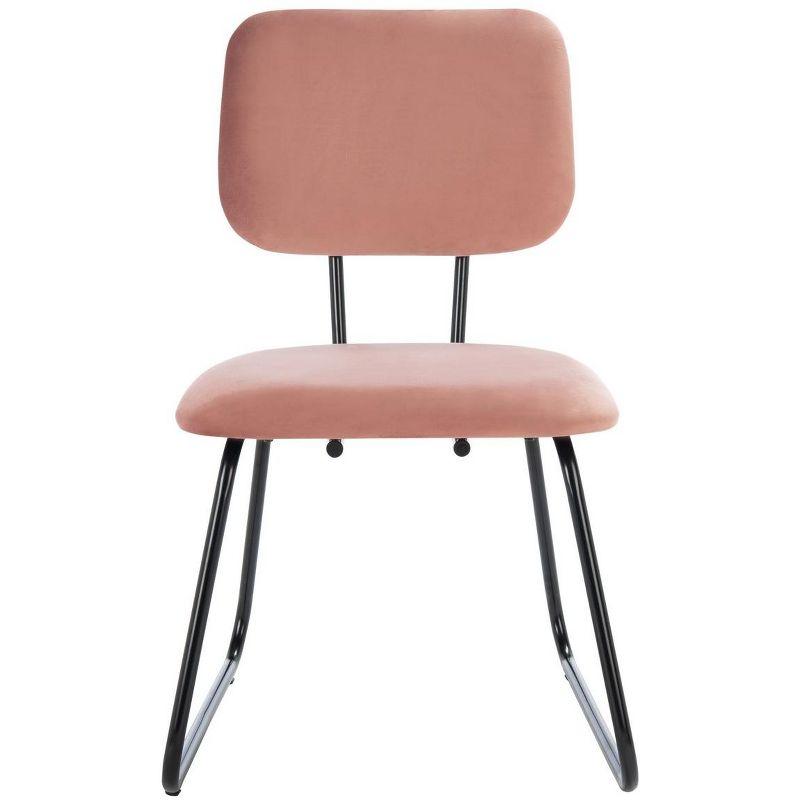 Chavelle Side Chair - ACH6205 - Set of 2 - Dusty Rose/Black - Safavieh