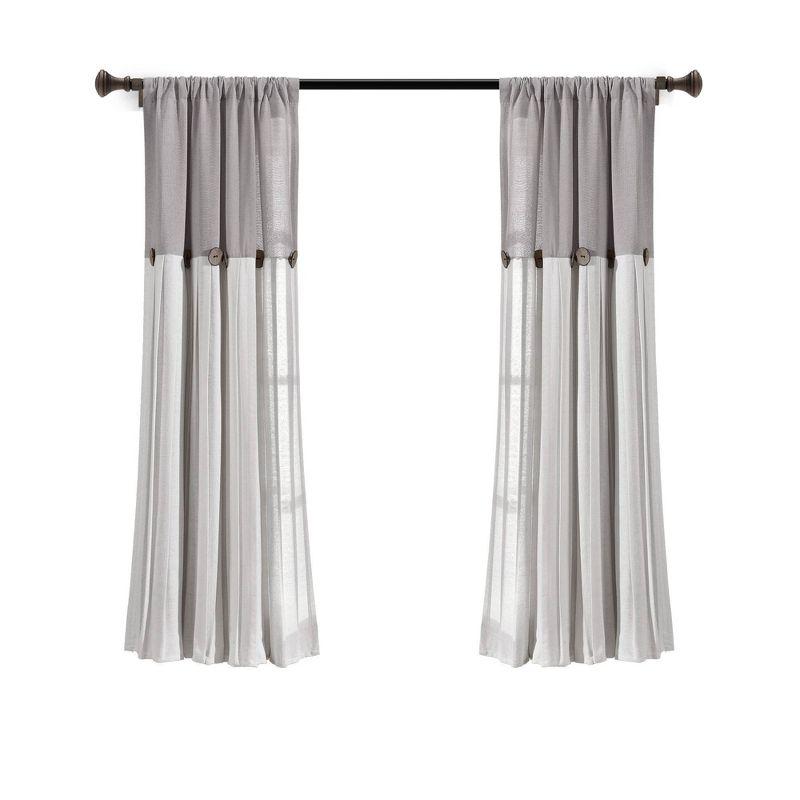 Lush Decor Semi Sheer Curtain Single Panel